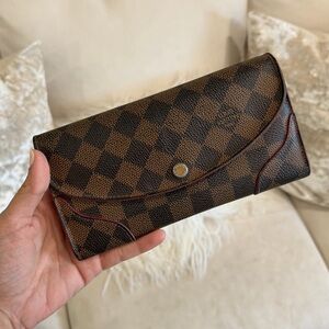 Louis Vuitton Brown Checkered Long Wallet